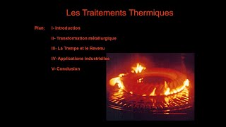 Traitement ThermiqueThermochimique Fabrication Mécanique درس في [upl. by Ramona317]