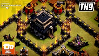 NEW STRONGEST COC TH9 WAR Base Design 2024 with Copylink Speed Build 488 [upl. by Toomin]