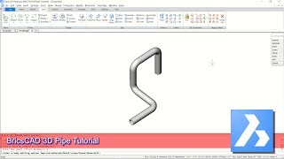 BricsCAD 3D Modeling Pipe Tutorial Graphic Design Software [upl. by Henning]