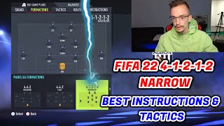 FIFA 22 BEST FORMATIONS 41212 TUTORIAL  BEST TACTICS amp INSTRUCTIONs  HOW TO PLAY 41212 2 [upl. by Eelarol466]