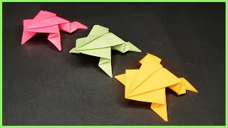 👍🏽Cómo hacer RANAS 🐸SALTARINAS de Origami FÁCIL✅ Ranas de papel 🐸 [upl. by Canotas]