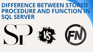 80 Difference between stored procedure and function in sql server [upl. by Euqram]