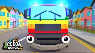 Rainbow Fire Truck Song  Geckos Garage Songs｜Kids Songs｜Trucks for Kids [upl. by Atilrep]