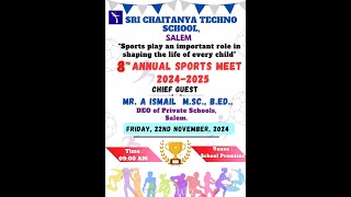 SCTS  8th ANNUAL SPORTS MEET 202425 [upl. by Ravilob]