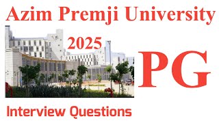 azim premji university । Interview Questions for PG programme। Interview Admission 2024shorts [upl. by Zenda16]