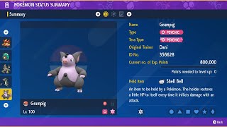 Grumpig  7 Star Swampert Raid  Solo  Pokemon ScarletViolet [upl. by Batruk]