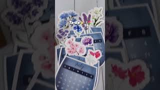 🌸Flower vase stackable mini calendar 2025✨📆 trending 2025 calendar ndar [upl. by Loni]