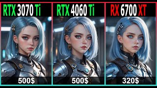 RX 6700 XT vs RTX 4060 Ti vs RTX 3070 Ti  tested at 10 games [upl. by Witcher]