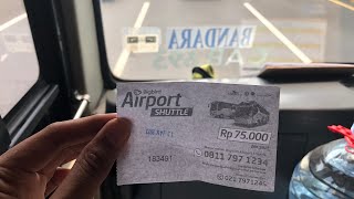 MENCOBA BIGBIRD AIRPORT SHUTLLE BUS BANDARA SOETTA KE PASAR SENEN  NYAMAN BANGET [upl. by Cirderf]