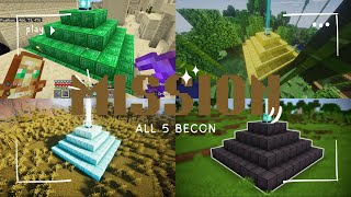 Crafting ALL Beacon Types in Minecraft  Epic Survival Mission Day 2🛠️✨ [upl. by Chobot783]