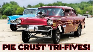 TRIFIVE GASSERS PIE CRUST ONLY SLICKS NO BURNOUTS NO 60 PREP UNCLE SAMS BYRON DRAGWAY [upl. by Acnayb]