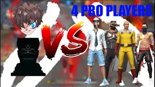 Vincenzo amp Ruok Vs 4 Pro Players FreeFire [upl. by Drawets]