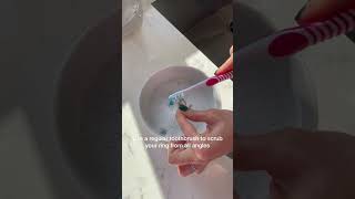 How to Clean Your Natural Diamond Ring  diamondring cleaning cleaninghacks naturaldiamonds [upl. by Yclek]