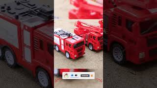 Rescue the truck from the pit with excavator and crane truck cartoys firetruck [upl. by Esila724]