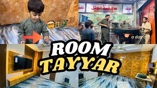 ROOM RENOVATION 😍 SADAAN NAY LIZARD PAKR LI🦎 NUMAIR ALAM BHATTI VLOG 😎 [upl. by Arikahc]