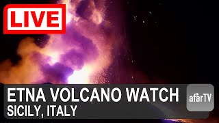 🔴 Live Now 247 Mt Etna Volcano Fullscreen Cam 1 [upl. by Aiuqal]