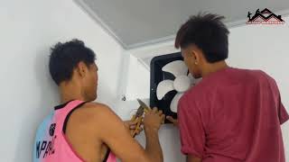 Exhaust fan installation isang aircon sa dalawang kwarto  Pwedi nga ba   JANNO WORKSHOP [upl. by Winou]