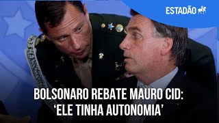 Bolsonaro rebate denúncia feita Mauro Cid sobre venda de joias ‘Ele tinha autonomia’ [upl. by Klimesh]