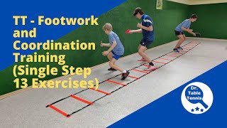 Table Tennis Footwork and Coordination Training 13 Exercises [upl. by Shanly295]