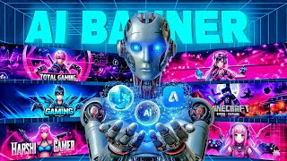 How to Make Gaming YouTube Banner Using Ai  How to Create a YouTube Banner [upl. by Clayberg]