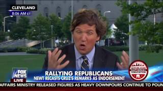 Tucker Carlson Rips Ted Cruz Convention Speech [upl. by Elatan587]