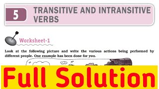 Transitive And Intransitive VerbDAV Class 7 English Practice Ch5 SolutionCollection of Study [upl. by Marela305]