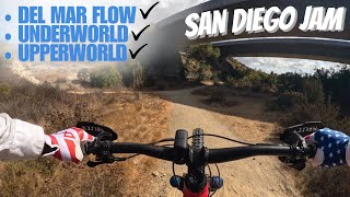 MTB San Diego Jam Session Del Mar Flow trail Upperworld and Underworld Trail review [upl. by Ralyt]