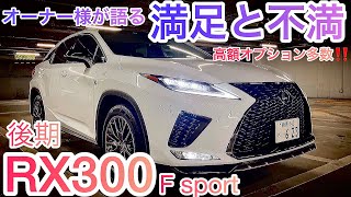 【RX300 Fsport 後期試乗】オーナー様が語る満足と不満！高額オプション！全方位カメラ アダプティブハイビーム パノラマルーフ 他 Fスポーツ専用スタビライザー 新車購入 走行8000キロ [upl. by Galan763]