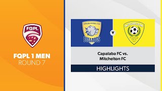 FQPL 1 Men R7  Capalaba FC vs Mitchelton FC Highlights [upl. by Allenrac329]