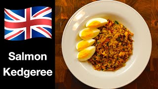 e032 Salmon Kedgeree inspired by Gordon Ramsay Salmon with curry rice served with hardboiled egg [upl. by Htebazile]