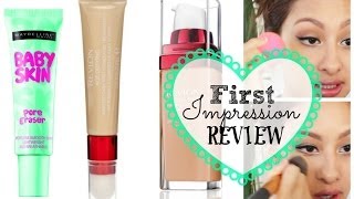 3 First Impressions NEW Maybelline pore eraser amp NEW Revlon Age Defying FoundationConcealer [upl. by Zirkle]