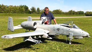 GIANT RC A10 WARTHOG WITH BRRRRT amp FLARE [upl. by Akelam]