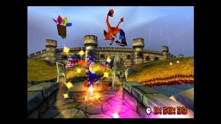 Crash Bandicoot 3 Warped PS1 105 Walkthrough  Part 32  Double Header Platinum Relic [upl. by Esinned]