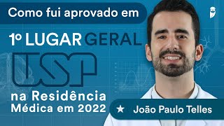 Como fui aprovado em 1º LUGAR GERAL DA USPSP na Residência Médica em 2022  Podcast ao vivo [upl. by Drolet]