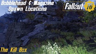 Fallout 76 Bobblehead amp Magazine Spawn Locations  The Kill Box [upl. by Aseena]