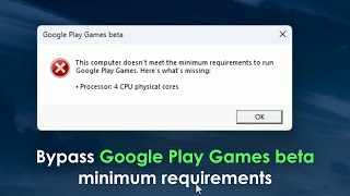 Bypass Google Play Games beta minimum requirements in just ONE MINUTE ENID Sub [upl. by Aryad345]