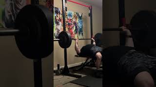 Bench until failure 210x5 is going down god workout homegym benchpress motivation training [upl. by Nira]