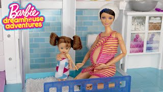 MY NIGHT ROUTINE AS A PREGNANT MOM  Pregnant Doll Night Routine  Dad Doll Builds Baby Crib [upl. by Ellehcar435]