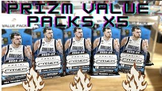 2023 Prizm Value Packs x5 Nice Pulls [upl. by Idorb]