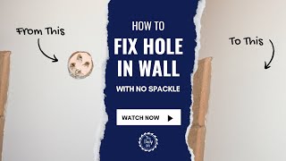 How to Fix Hole in Wall Easy with No Spackle [upl. by Woodberry]