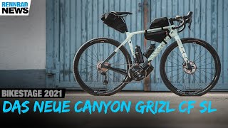 Canyon Grizl Gravel Bike alles über das neue BikepackingCarbonBike auf der Bikestage 2021 [upl. by Omland773]