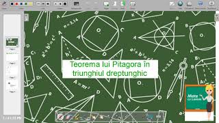 Teorema lui Pitagora intrun triunghi dreptunghic [upl. by Nahtnaoj]