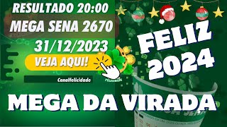 🍀MEGA SENA DA VIRADA  CONCURSO 2670  31122023 [upl. by Elatia]