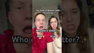 Top VS bottom teeth💖 lipsyncing funny challenge [upl. by Azelea]