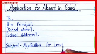 Application For Leave Of Absence In English  How To Write An Application In English [upl. by Hinman]