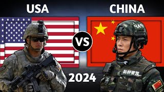 USA vs China Military Power Comparison 2024  China vs USA Military Power 2024 [upl. by Kruter]