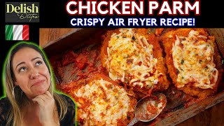 CRISPY AIR FRYER CHICKEN PARM  Delish DLites  Italian Dishes [upl. by Duester]