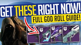 Destiny 2  GET THESE RIGHT NOW God Roll Dares of Eternity Weapons  30th Anniversary Pack [upl. by Bela]