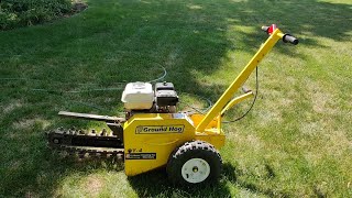 18quot Home Depot Trencher Rental Ground Hog T4 [upl. by Akinohs]