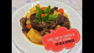 Carrilleras de Ternera al Jerez con Verduras I En Olla Express [upl. by Notirb309]